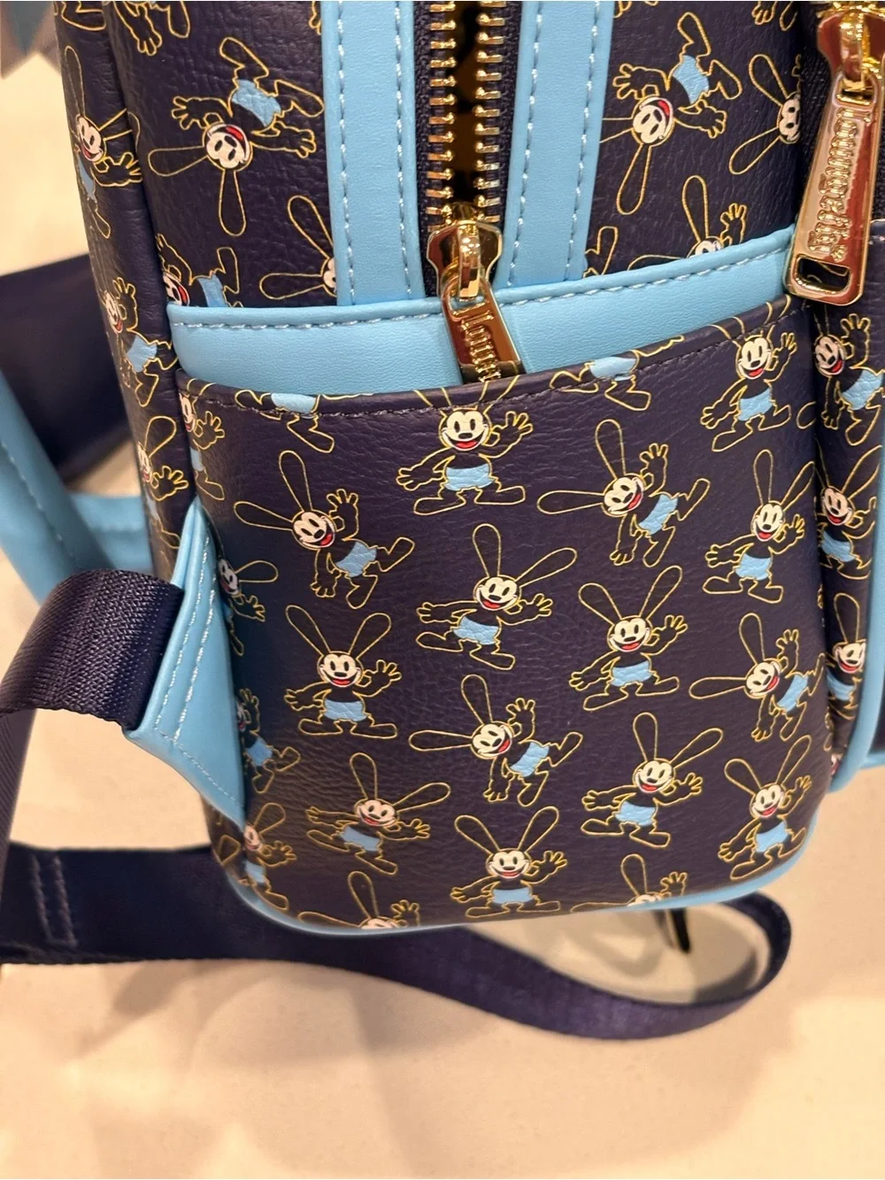 Loungefly D23 Oswald Navy and Light Blue Mini Backpack